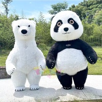 Meilleure vente Costume de mascotte de panda de marche CE 2m/2.6m/3m Costume Costume de mascotte de panda gonflable et d'ours polaire à vendre