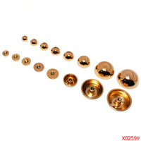 Bouton décoratif en alliage massif doré clair, à visser, type rivet, pour sac