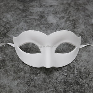 Haute qualité en plastique peint à la main fête vénitien souriant rire comédie et Targedy visage Style <span class=keywords><strong>blanc</strong></span> mascarade balle bricolage fête <span class=keywords><strong>masque</strong></span> - Product Image 2