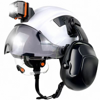 ANT5PPE Ajustable EN397 Tipo I Clase C Ventilaciones de aire Construcción Casco duro ABS Casco de seguridad sin orejeras Faro y viseras