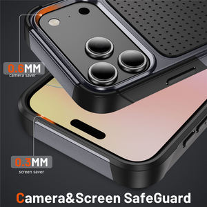 Protezione antiurto per telefono per <span class=keywords><strong>iPhone</strong></span> 17 Pro Max 16E 13 12 Mini 14 Plus 17Air <span class=keywords><strong>11</strong></span> 15 Pro Max <span class=keywords><strong>Cover</strong></span> per PC + TPU - Product Image 2