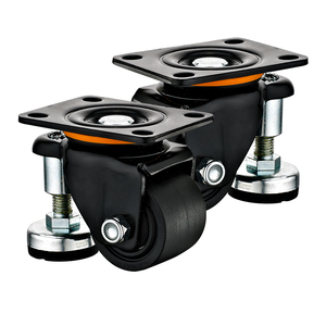 2''2.5''3''Type a Plate 107*82 Heavy Duty Low Center of Gravity Nylon <strong>Caster</strong> with Support Feet Refrigerator <strong>Caster</strong> Wheels - Product Image 3