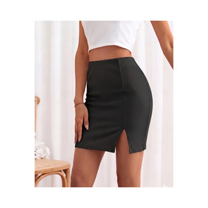 Women's Elastic Waist <b>Mini</b> <b>Skirt</b> 45 Cm Length Seasonal <b>Plus</b> <b>Size</b> - Product Image 3