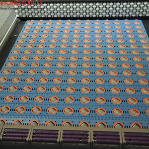 Hongsbelt HS-3800-2C rulo üst lojistik endüstrisi için konveyör sıralama için modüler plastik konveyör bant - Product Image 4