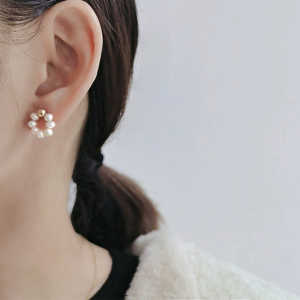 Women's 925 Silver 1580 Baroque <b>Pearl</b> <b>Earrings</b> - Product Image 4