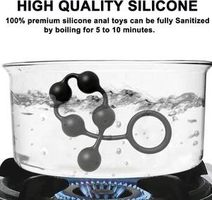 Tapón de Bolas Negras Serie Master para Hombres, Mujeres y Parejas, <span class=keywords><strong>Esferas</strong></span> Graduadas con Anillo de Tracción, Superficie Lisa, Juguete Sexual para Adultos - Product Image 5