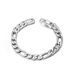 <b>Titanium</b> Steel <b>Chain</b> Bracelet For Men 21.5 Cm Length Geometric Design Hip Hop Jewelry CE210 - Product Image 1