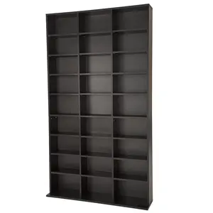 Étagère à livres réglable en bois, <span class=keywords><strong>meuble</strong></span> de rangement pour <span class=keywords><strong>CD</strong></span>, support de rangement multimédia, tour à DVD, étagère de présentation, cube - Product Image 5