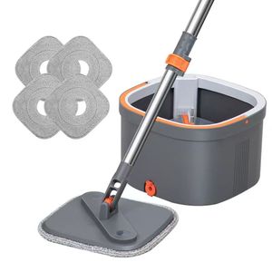 Cubo de fregado de fibra ultrafina <span class=keywords><strong>con</strong></span> mango giratorio extensible 360°, productos de limpieza para el hogar para limpieza de suelos - Product Image 3