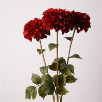 Fleur de dahlia artificielle en soie à tige unique pour arrangements floraux, décoration de la maison et de mariage, vente en gros