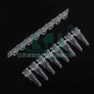 Tiras de PCR de 8 Tubos de Alta Calidad, Incoloras y Transparentes, Material PP, Fuente Directa del Fabricante - Product Image 1