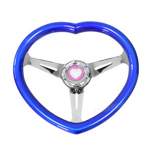 Prêt à expédier JDM Racing Culture <span class=keywords><strong>volant</strong></span> en forme de <span class=keywords><strong>coeur</strong></span> plat profond <span class=keywords><strong>volant</strong></span> de 14 pouces avec bouton de klaxon de logo Anime personnalisé - Product Image 6