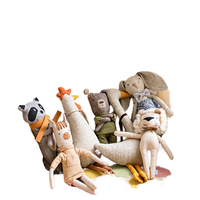 Meilleur ami de bébé, adorables peluches animales, girafe, coq, oie, premier jouet éducatif pour bébé, tissu polyester + coton, coton PP