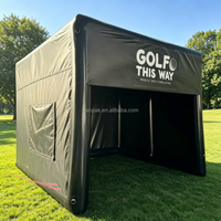 Tente de golf gonflable personnalisée pour enfants, simulateur portable pour l'intérieur et l'extérieur, jeu et entraînement en plein air, avec balles et clubs de golf pour événements et locations