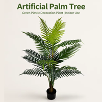 Palmier artificiel durable de 120 cm, feuilles de palmier artificielles, plante artificielle, faux bonsaï pour la décoration de hall d'hôtel, centre commercial, usage commercial