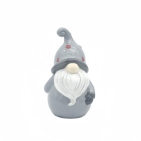 Luces LED Elfo de Navidad Gnomo Muñeca de cerámica Decoración de vacaciones de Navidad Artes y manualidades Juguetes para suministros de vacaciones de Navidad
