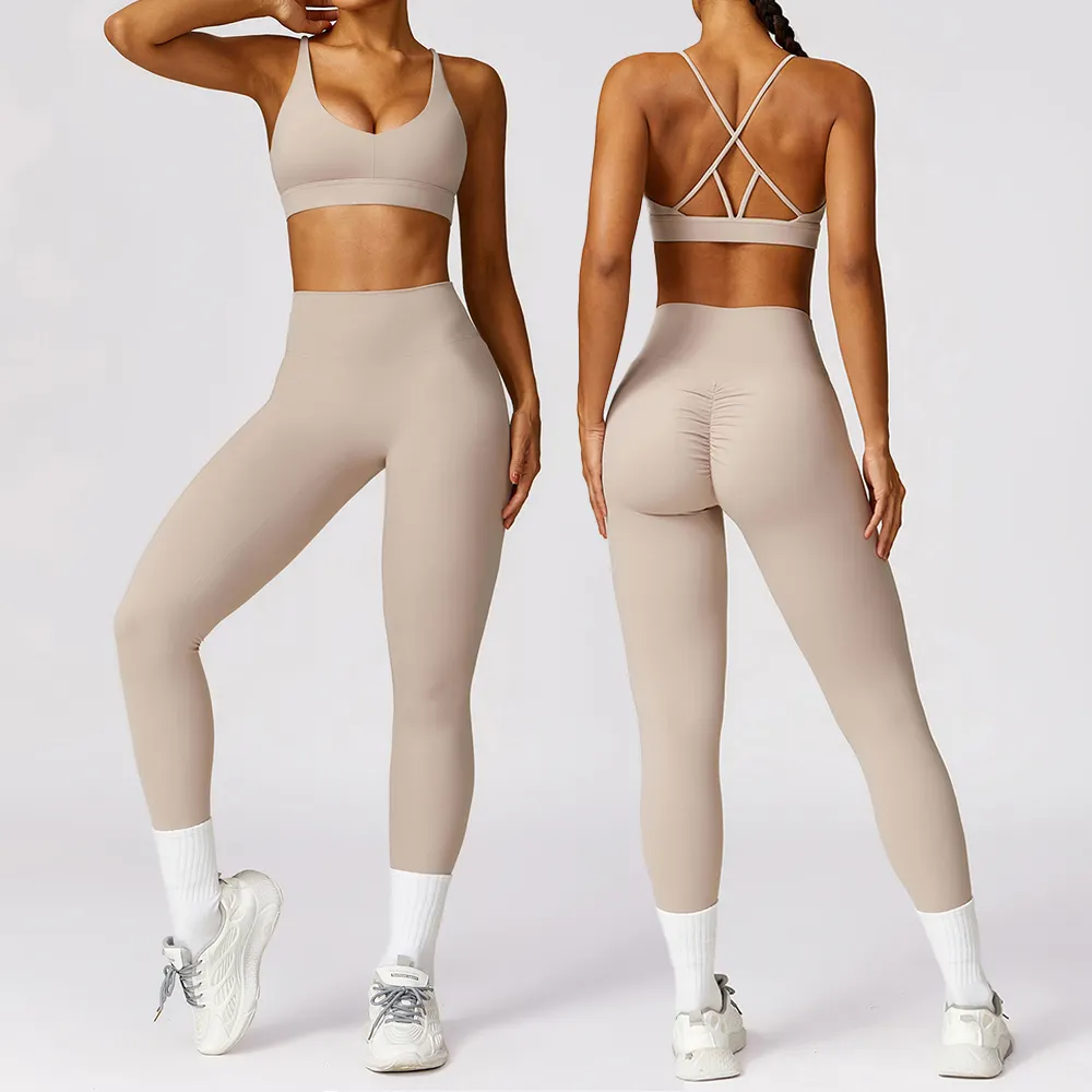 Abito da Yoga Sexy a manica lunga aderente abbigliamento sportivo con stampa ad asciugatura rapida per correre vestiti da allenamento per il Fitness