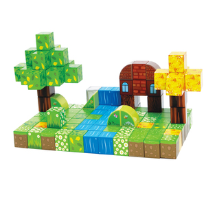 Juguetes sensoriales Montessori <span class=keywords><strong>Mine</strong></span> Magnet World Cubos magnéticos STEM Juguetes de construcción para niños Bloques de construcción magnéticos - Product Image 4