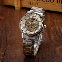 SEWOR 614 Herren Edelstahl Automatik-Mechanikuhr Leuchtend Gangreserve Wasserdicht Luxus Mode Freizeit Klassisch