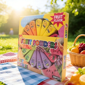 Bonbons en poudre aromatisés aux fruits colorés en tube <span class=keywords><strong>conique</strong></span>, saveurs Orange, Citron, Raisin, <span class=keywords><strong>Fraise</strong></span>, 30 pièces, OEM ODM, faible MOQ, directement de l'usine - Product Image 2