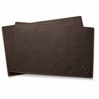 Set de table en cuir PU pour restaurant, gaufré avec étiquette de vin, personnalisable OEM, noir, marron, bordeaux, pour salle à manger