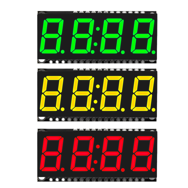 4-bit 7 Segment Display HT16K33 Drive Module Clock Moduler Green Red White Yellow Blue Display 0.56 inch