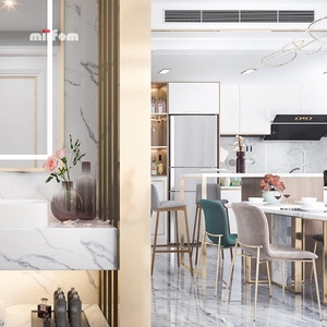 Giá bán buôn Hiện Đại Trắng chung tủ bếp thiết kế cho căn hộ - Product Image 3