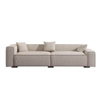 Fabrik-Großhandel Sofabett-Set Weißes Wohnzimmer-Sofa Dreisitzer Stoffsofa mit Schwammfüllung für Apartment- und Hotelnutzung