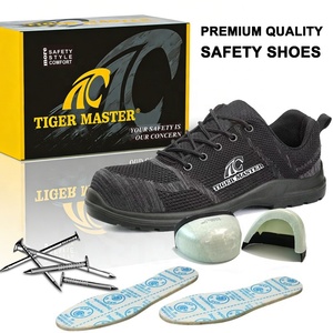 Chaussures de sécurité sportives Tiger Master à cheville basse, semelle antidérapante en PU, anti-écrasement, anti-perforation, embout en fibre de verre sans métal pour atelier - Product Image 3
