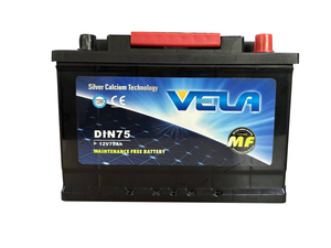 Batería de Coche de Alto CCA DIN75 57512 12V 75Ah Sin Mantenimiento, Reemplazo para Batería de Arranque Automotriz <span class=keywords><strong>Amaron</strong></span> - Product Image 1