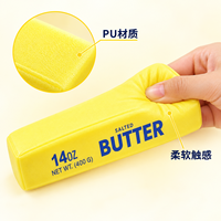 Jouet Squishy en forme de bâton de beurre en PU, doux, à rebond lent, anti-stress, réaliste, nouveauté alimentaire pour la décoration de bureau