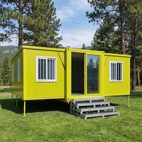 Maison préfabriquée moderne extensible de 20 pieds, 37 m2, pod de vie de luxe avec 2 chambres, ADU