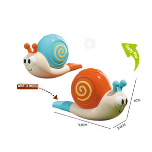 Juguete de silbato en forma de caracol para bebés y niños, caracol de juguete de plástico para bebés, capacidad pulmonar, entrenamiento, silbato bucal, juguete - Product Image 1