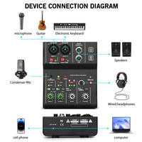 Console de mixage audio portable BN-2 OEM pour karaoké, interface USB, interface audio privée, noir