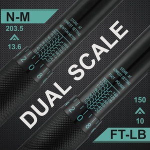Preto 3pcs 10 ~ 150 Ft./lb, 13.6 ~ 203.5 N/m 1/2-inch Drive Click Flat <span class=keywords><strong>Tube</strong></span> Torque <span class=keywords><strong>Wrench</strong></span> <span class=keywords><strong>Set</strong></span> - Product Image 4