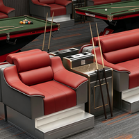 Ensemble de canapé et de chaises de billard haut de gamme et minimaliste avec combinaison salon de tennis de table en cuir PU