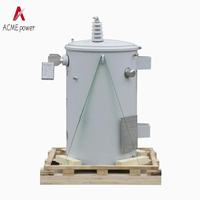 Transformateur monophasé Acme Power Three 10 kV monté sur poteau avec réservoir étanche pour la distribution de l'énergie aérienne