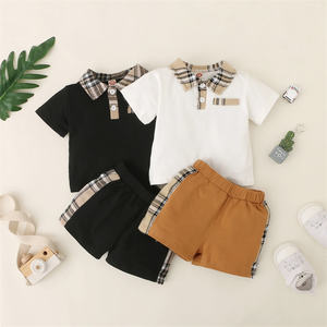 Ensemble de vêtements d'été pour garçons, haut en coton décontracté, Short pour enfant en bas âge, vêtements pour enfants, manches courtes, tenue pour bébé garçon - Product Image 1