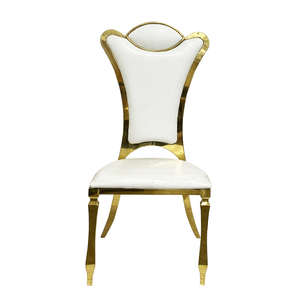 Sedie Moderne Impilabili in Acciaio Inox e Pelle per Feste, Banchetti, Matrimoni, Hotel, Decorazioni e Sale da Pranzo - Product Image 4