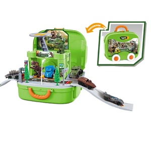 Jinming Offre Spéciale enfants stockage <span class=keywords><strong>voiture</strong></span> sac à dos <span class=keywords><strong>Garage</strong></span> jouet bricolage en plastique <span class=keywords><strong>dinosaure</strong></span> <span class=keywords><strong>voiture</strong></span> piste Parking Lot jouets - Product Image 1