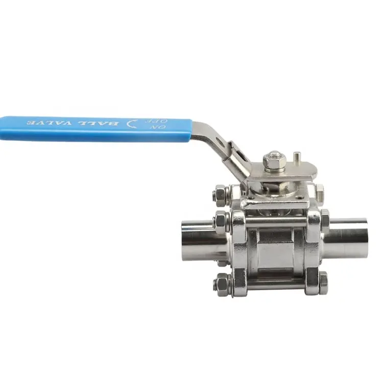 Sanitary Stainless Steel 304 316L 1 inch 1000WOG Manual Tri Clamp Full Package 3 PC Ball Valve