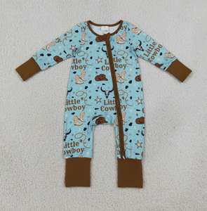Mameluco Estampado de Vaquero para Bebés, Niños Pequeños, Sin Mangas, Cierre de Cremallera, Algodón Suave y Transpirable, para Verano - Product Image 5