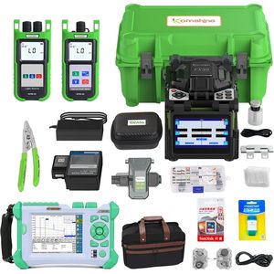 Máquina de Producción de Fibra Óptica Monomodo Komshine Fusion Splicer FX39 con Alineación de Núcleo QX50 OTDR 32/30dB 1310/1550nm - Product Image 1