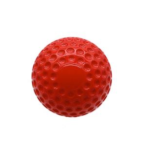 Machine de lancer de baseball en PU rouge brillant de 9 pouces, surface à fossettes, extra dure, faible rebond, utilisée pour le cricket, directement de l'usine - Product Image 3