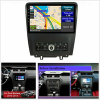 Amplificador AutoRadio 7851 GPS integrado de 8 núcleos con CarPlay y pantalla estéreo de navegación Android para Ford Mustang 2010 ~ 2014