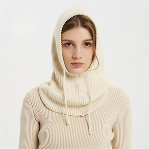 <span class=keywords><strong>Cagoule</strong></span> à la mode cordon de serrage fou chapeaux serré tricoté tête couvrant les femmes musulmanes Hijab tricoté chapeau - Product Image 5