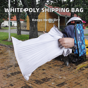 ถุงพลาสติก PE สีขาวเนื้อแน่นสำหรับจัดส่งสินค้า ปิดผนึกด้วยกาวในตัว กันน้ำ พิมพ์ลายกราเวียร์ สำหรับใส่รองเท้าและจัดเก็บ - Product Image 2