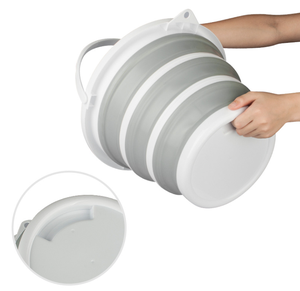 Household 10L Foldable Cleaning Washing Round Collapsible <strong>Folding</strong> Water Silicone Plastic <strong>Buckets</strong> for Camping Fishing - Product Image 2