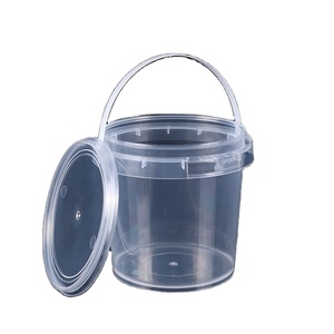 Portable 100ml-6000ml Plastic Barrel Food Grade PP Round Clear Plastic Bucket with Lid