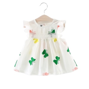 2022 New Design Cute <b>Flower</b> Cotton Baby Girls Floral Dress Kid Dress Frocks - Product Image 1